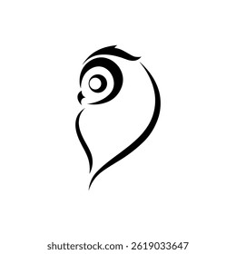 Bird logo in minimalist style with white background