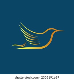 Bird logo. Bird minimalistic icon for logo. Nature concept. Wildlife animal concept. Vector illustration