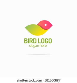 Bird logo modern color style for your business corporate identity. Vector Illustration