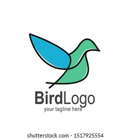 Bird logo with modern concept. Bird icon design