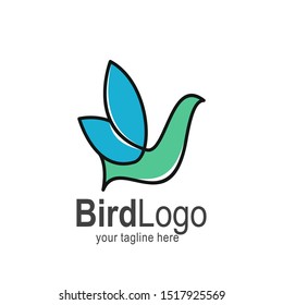 Bird logo with modern concept. Bird icon design