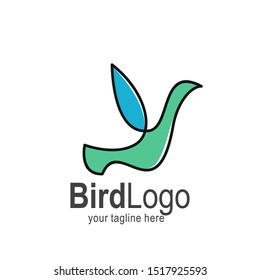 Bird logo with modern concept. Bird icon design