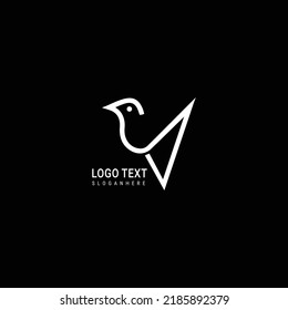 Logo de pájaro con concepto moderno. Diseño de iconos de pájaro