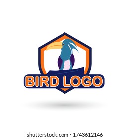 Bird Logo modern style, can use for mascot brand business. Vector illustrations