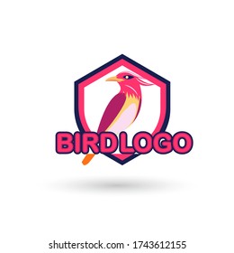 Bird Logo modern style, can use for mascot brand business. Vector illustrations