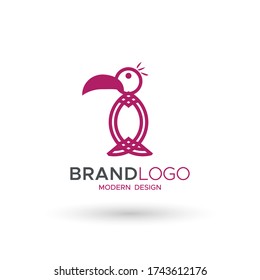Bird Logo modern style, can use for mascot brand business. Vector illustrations