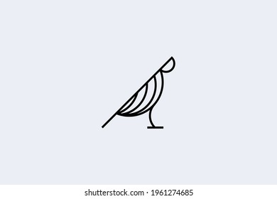 A Bird Logo Monogram Simple Easy to Remember