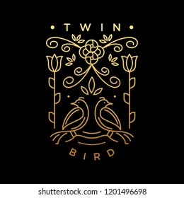 Bird Logo with monoline style