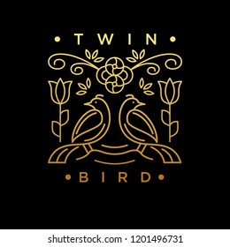 Bird Logo with monoline style