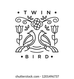 Bird Logo with monoline style