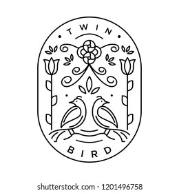Bird Logo with monoline style