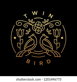 Bird Logo With Monoline Style