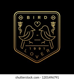 Bird Logo with monoline style