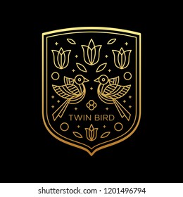 Bird Logo with monoline style