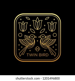 Bird Logo with monoline style