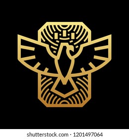 Bird logo with monoline style