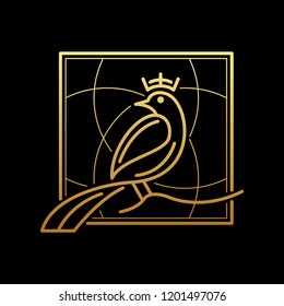 Bird logo with monoline style