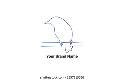 Bird Logo With Monoline Style