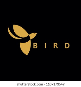 bird logo with negative space