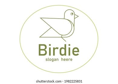 das Vogellogo. auf weißem Hintergrund. Vektorgrafik
