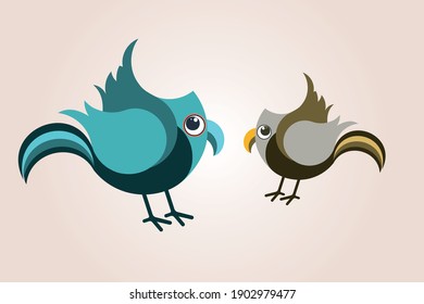 Bird Logo and Peace Symbols