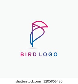 bird logo peacock template