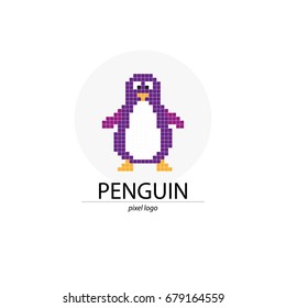 Bird logo pixel design template. Logo concept icon. Vector illustration