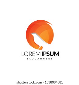 Bird logo premium template, colorful gradient Vector illustrasion