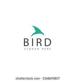 bird logo with the shape of a flying bird swooping makes it attractive and bright colors make this design unique, simple, luxurious.