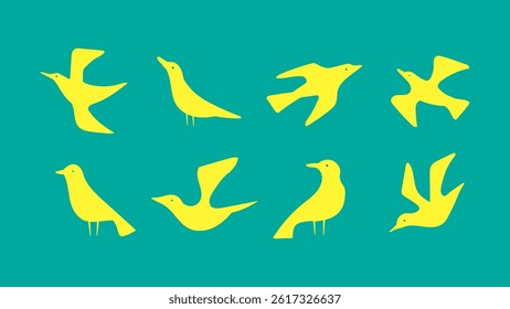 Bird Logo and Shape Illustration