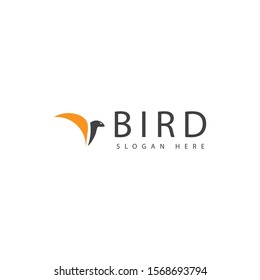 bird logo with a bird shape like checklist shape makes it interesting and the color combination makes this design unique, simple.