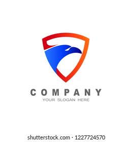 bird logo ,shield and eagle, airplane symbol, eagle head icon