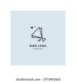 Bird logo sign. Vector logo design with bird