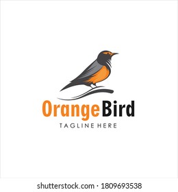 vector de icono de silueta de logotipo de ave