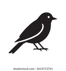 Bird logo silhouette in modern vector style. Ideal for branding, wildlife, nature, and icon design projects