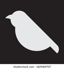Bird Logo Simple Black White