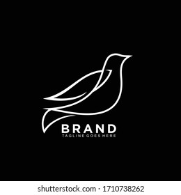 Bird logo simple and clean design for brand