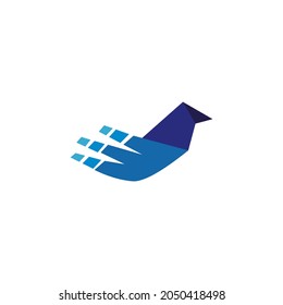 Logotipo de pájaro simple, limpio y elegante