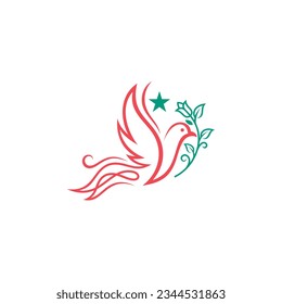 Bird logo with simple design vector, animal icons