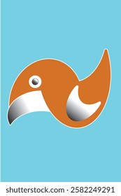 Bird Logo with simple and flat design