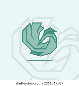 ilustración de diseño de icono simple con logotipo de pájaro