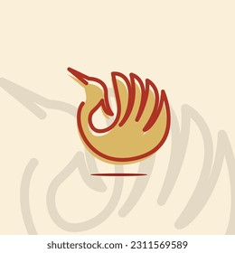 bird logo simple icon design illustration