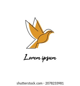 Bird logo simple illustration design