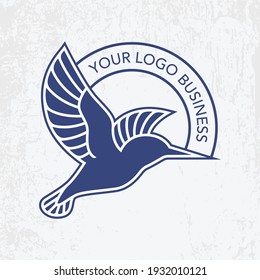 Bird logo. Simple and minimalist kingfisher logo design for your business