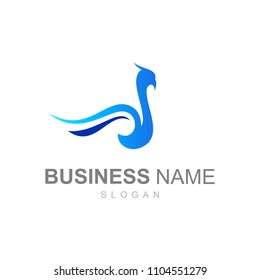 bird logo with simple and modern look, peacock icon, logo ready to use