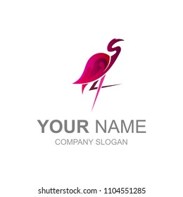 bird logo with simple and modern look, peacock icon, logo ready to use
