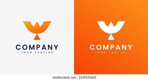 bird logo simple modern minimalist abstract