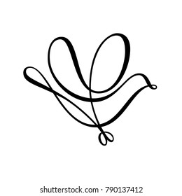 Bird Logo Simple Sign Icon Line
