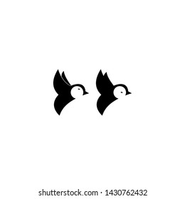 bird logo, simple, stylized vector logo