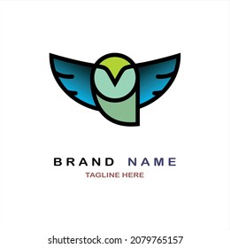 bird logo simple vector for brand, company or other